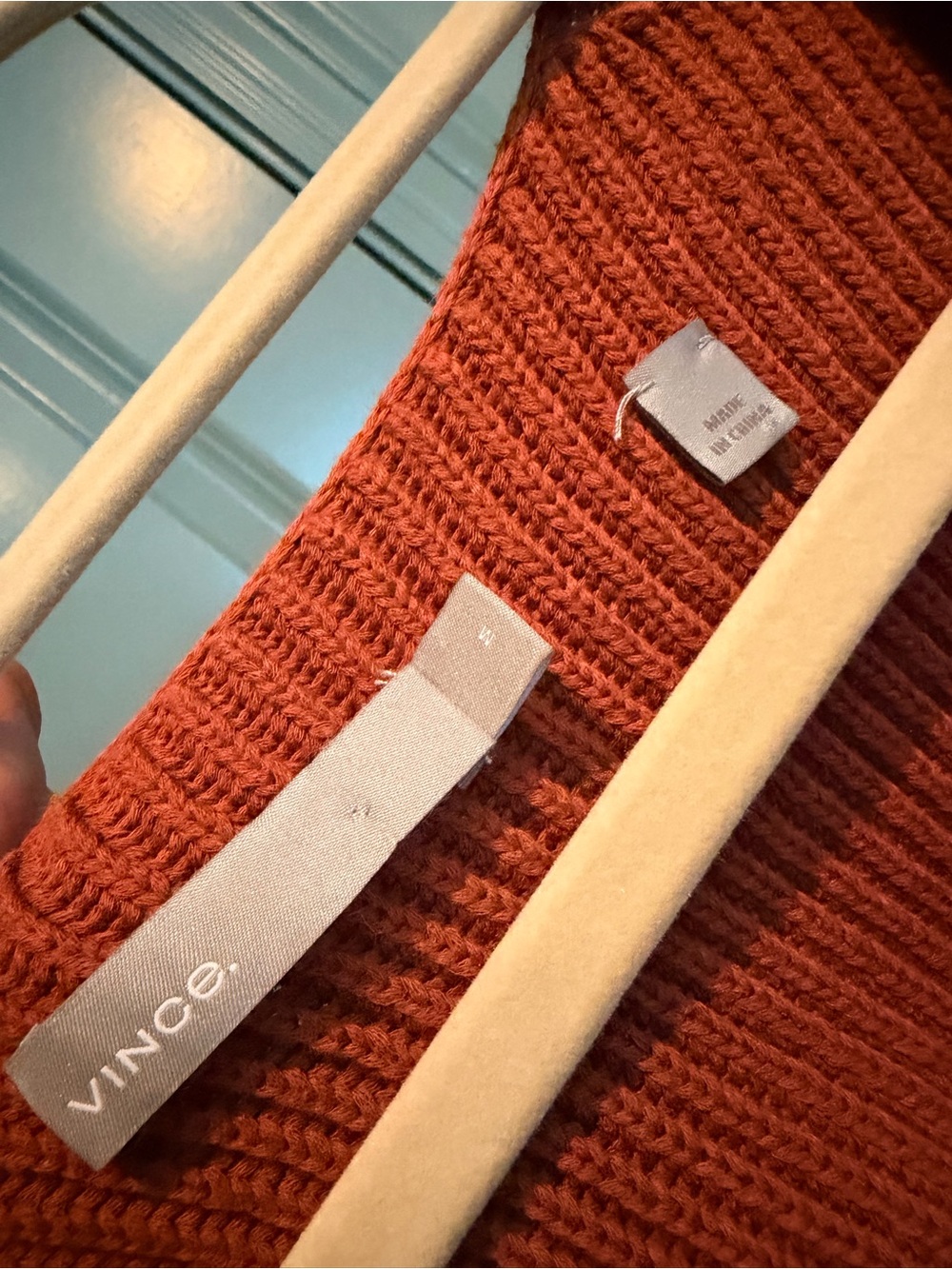 Vince Rust Ribbed Knit Tank Top - Picture 11 of 13